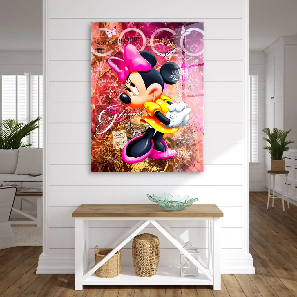 Minnie Maus Moet Pop Art Acrylglas Bild INGALERIE