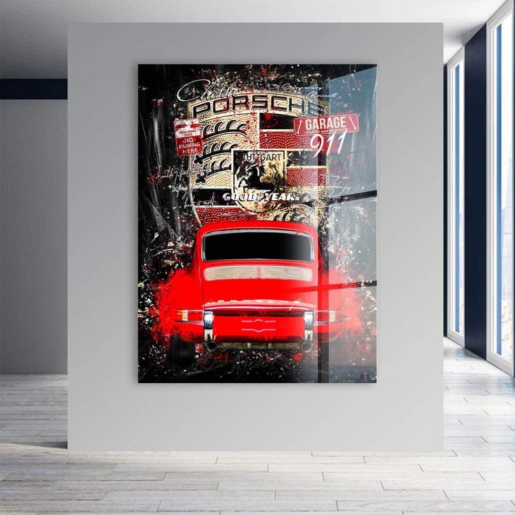 Porsche 911 Pop Art Style Acrylglas Bild INGALERIE