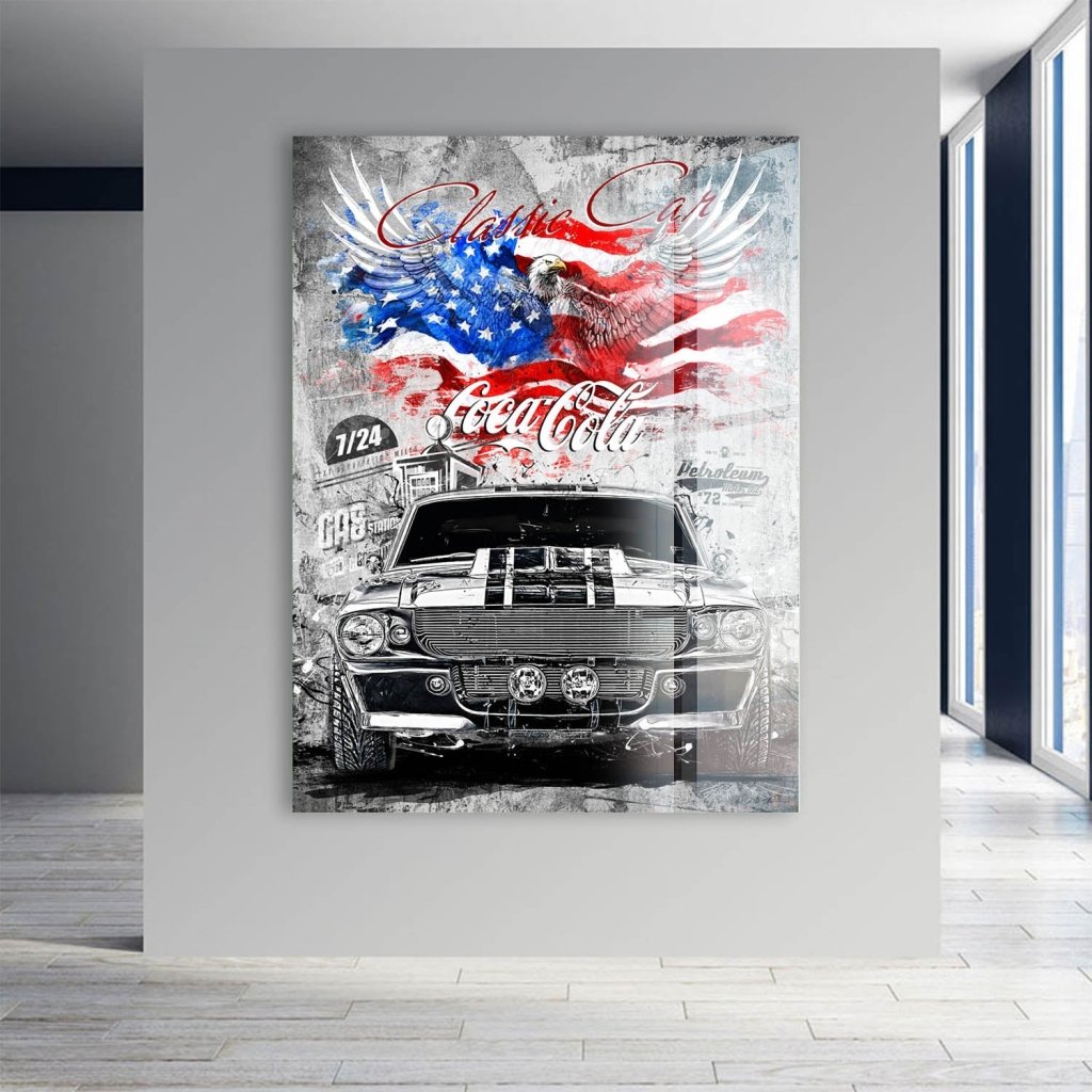 Ford Mustang Pop Art Modern Style Acrylglas Bild INGALERIE