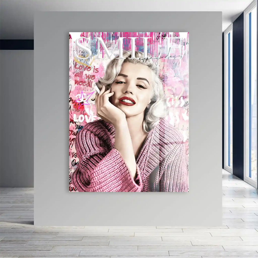 Pop Art Marilyn Monroe Smile Acrylglas Bild INGALERIE