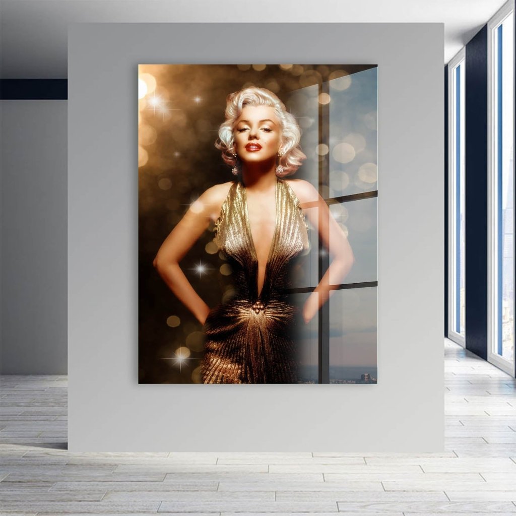 Marilyn Monroe Gold Style Acrylglas Bild INGALERIE