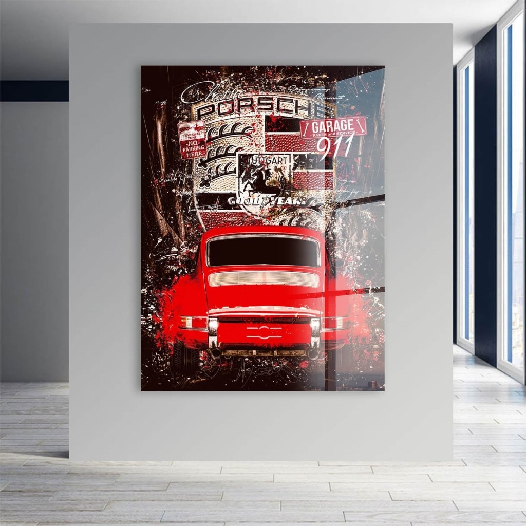 Porsche 911 Retro Style Acrylglas Bild INGALERIE