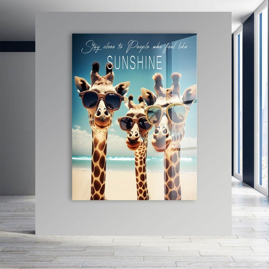 Giraffe Sunshine Acrylglas Bild INGALERIE