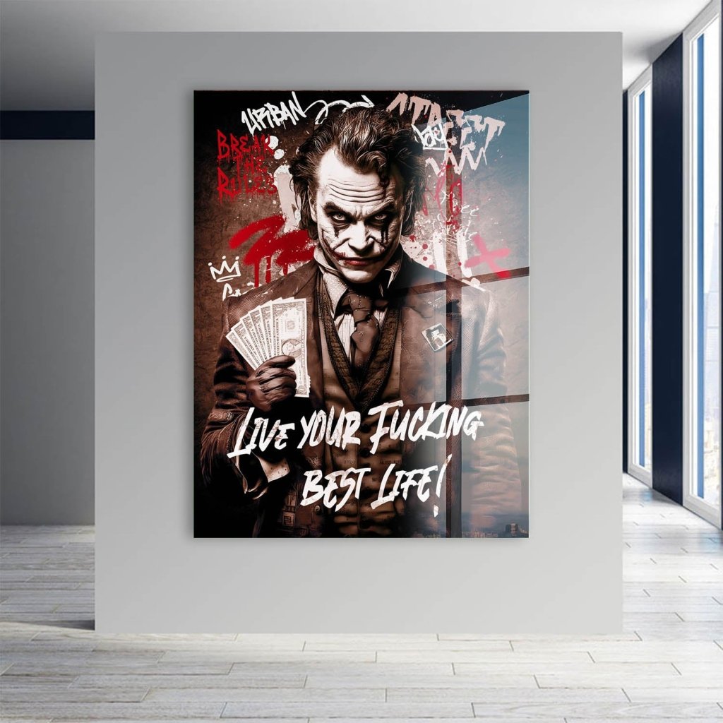 Joker Best Life Retro Style Acrylglas Bild INGALERIE