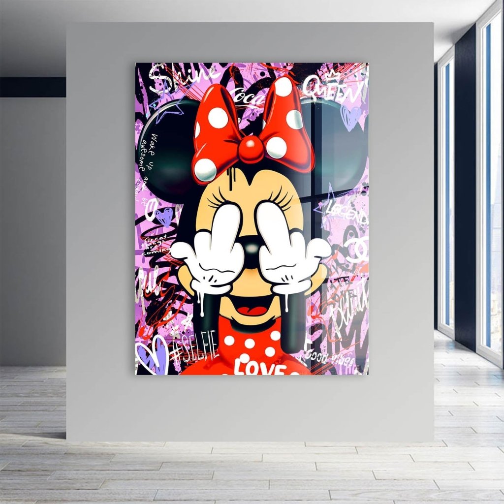 Bad Minnie Street Art Acrylglas Bild INGALERIE