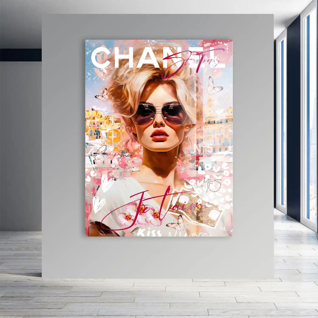 Pop Art Bardot Tropez Summer Acrylglas Bild INGALERIE