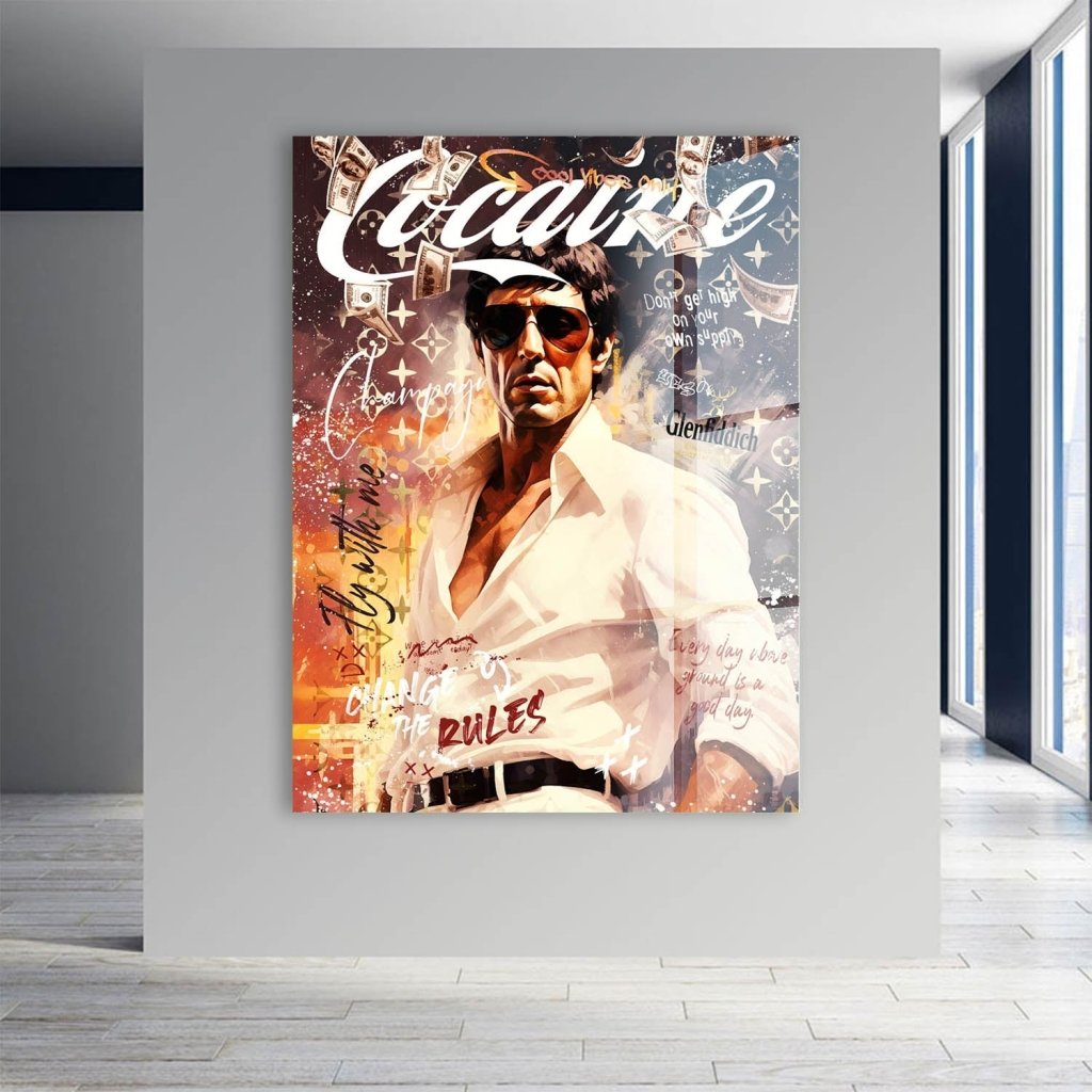 Acrylglas Bild Scarface Cocaine INGALERIE