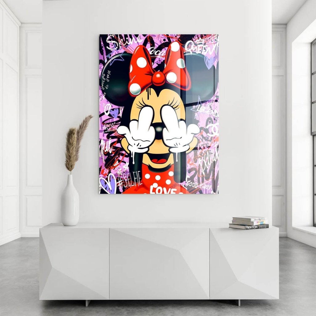 Bad Minnie Street Art Acrylglas Bild INGALERIE