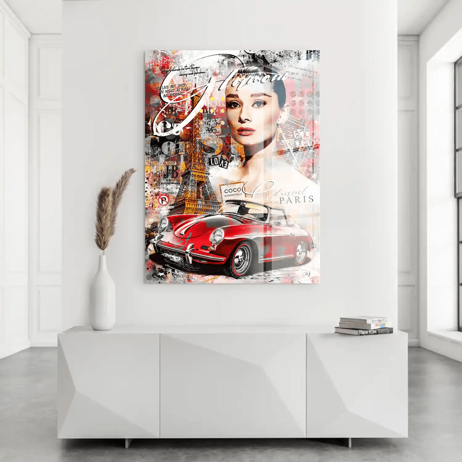 Audrey Porsche Pop Art Acrylglas Bild INGALERIE