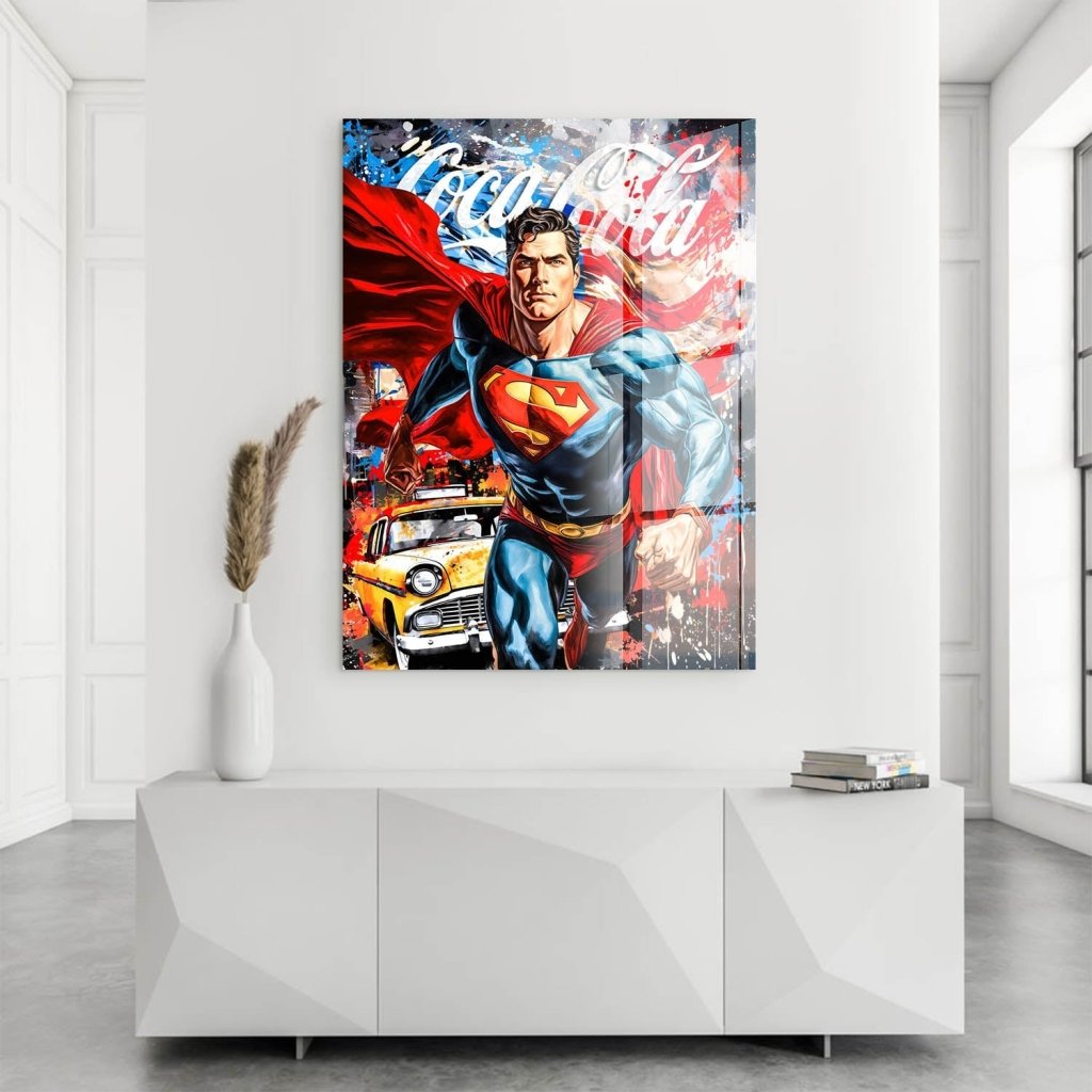 Pop Art Acrylglas Bild Superman New York INGALERIE