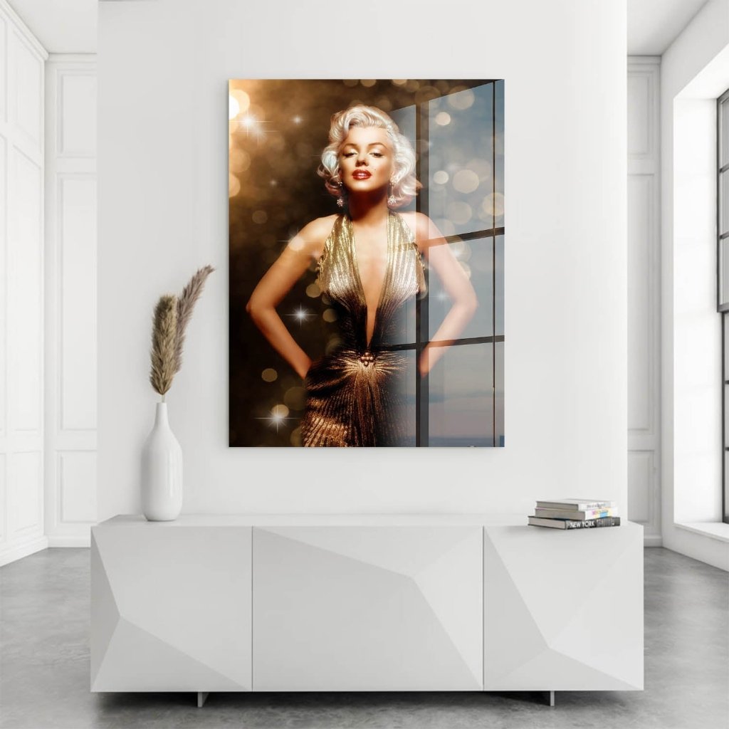 Marilyn Monroe Gold Style Acrylglas Bild INGALERIE