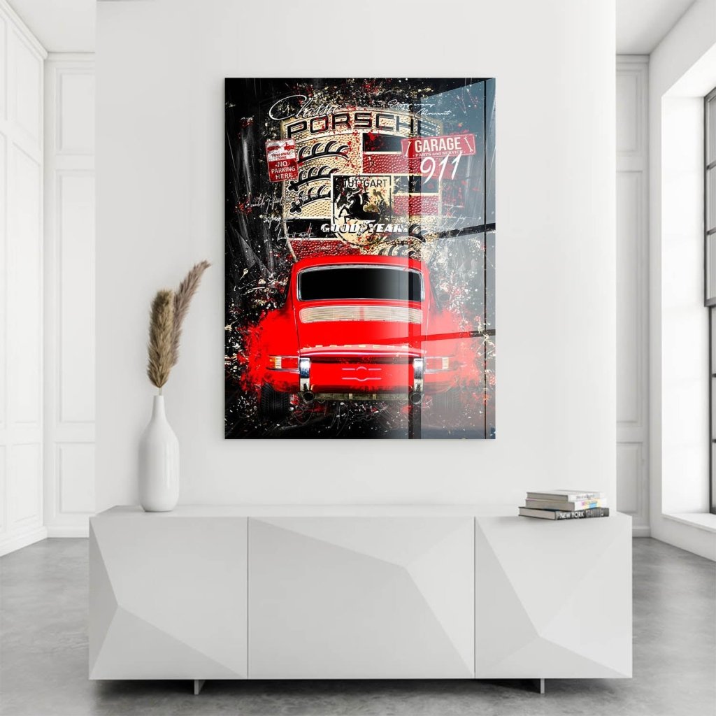 Porsche 911 Pop Art Style Acrylglas Bild INGALERIE