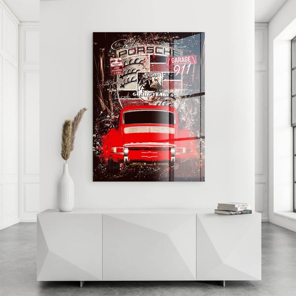 Porsche 911 Retro Style Acrylglas Bild INGALERIE