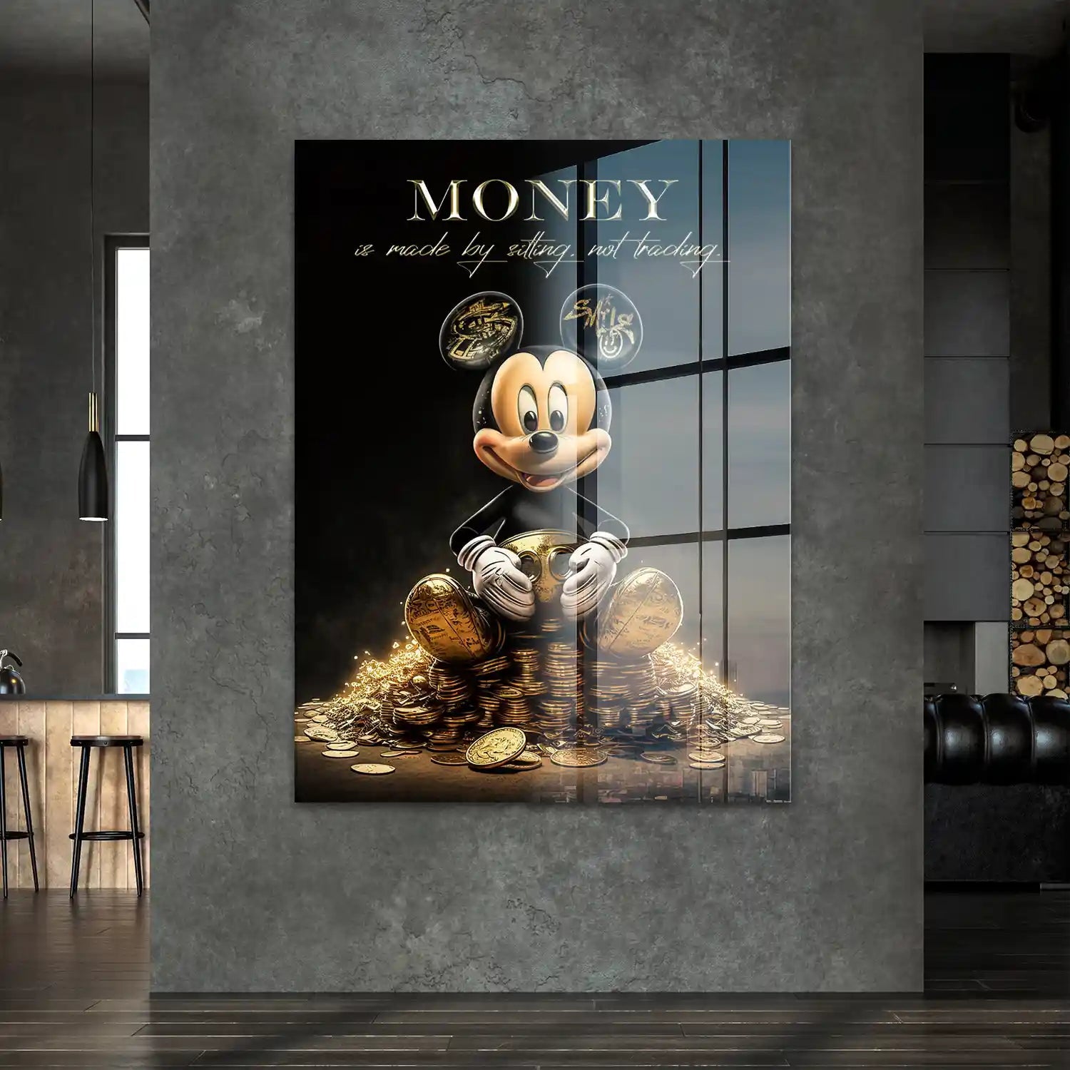 Micky Gold Motivation Acrylglas Bild INGALERIE