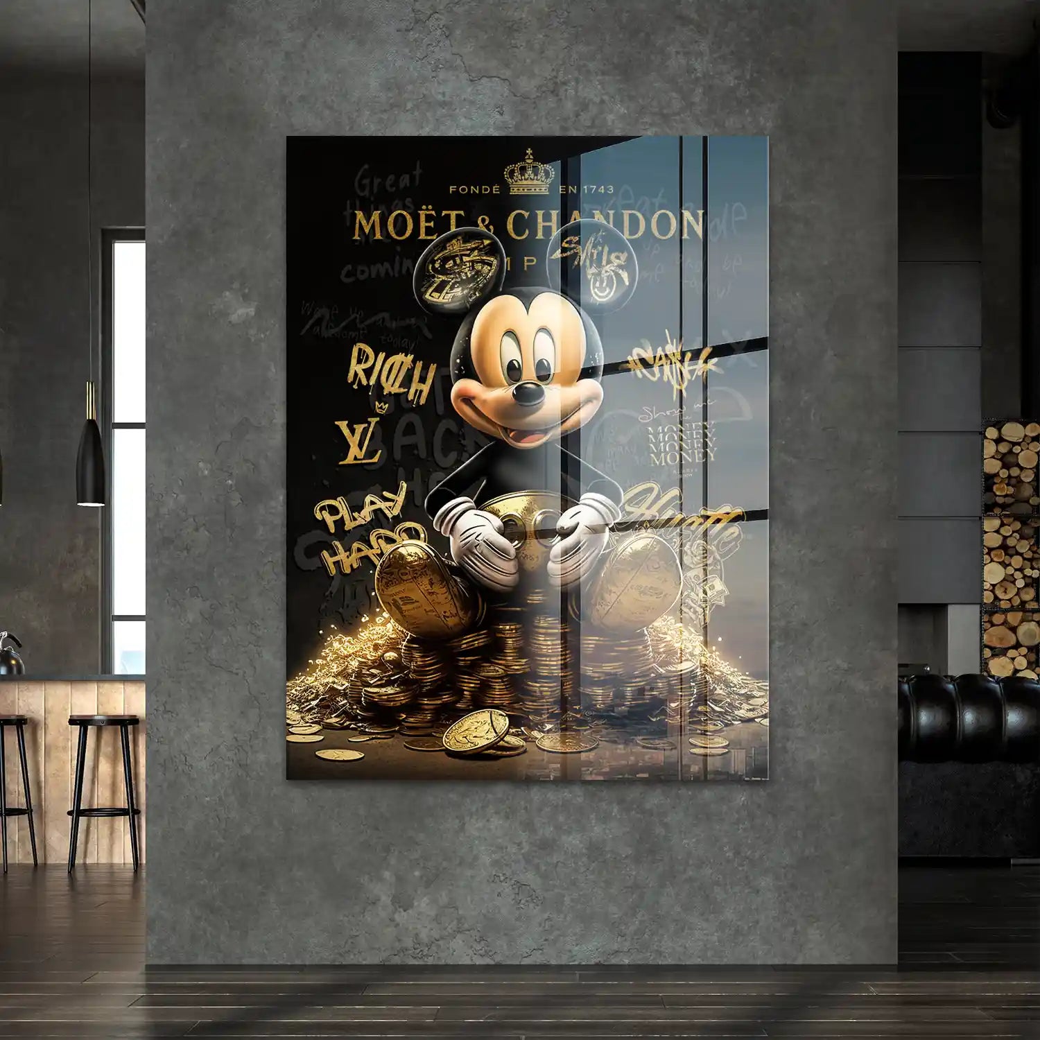 Micky Gold Motivation Pop Art Acrylglas Bild INGALERIE