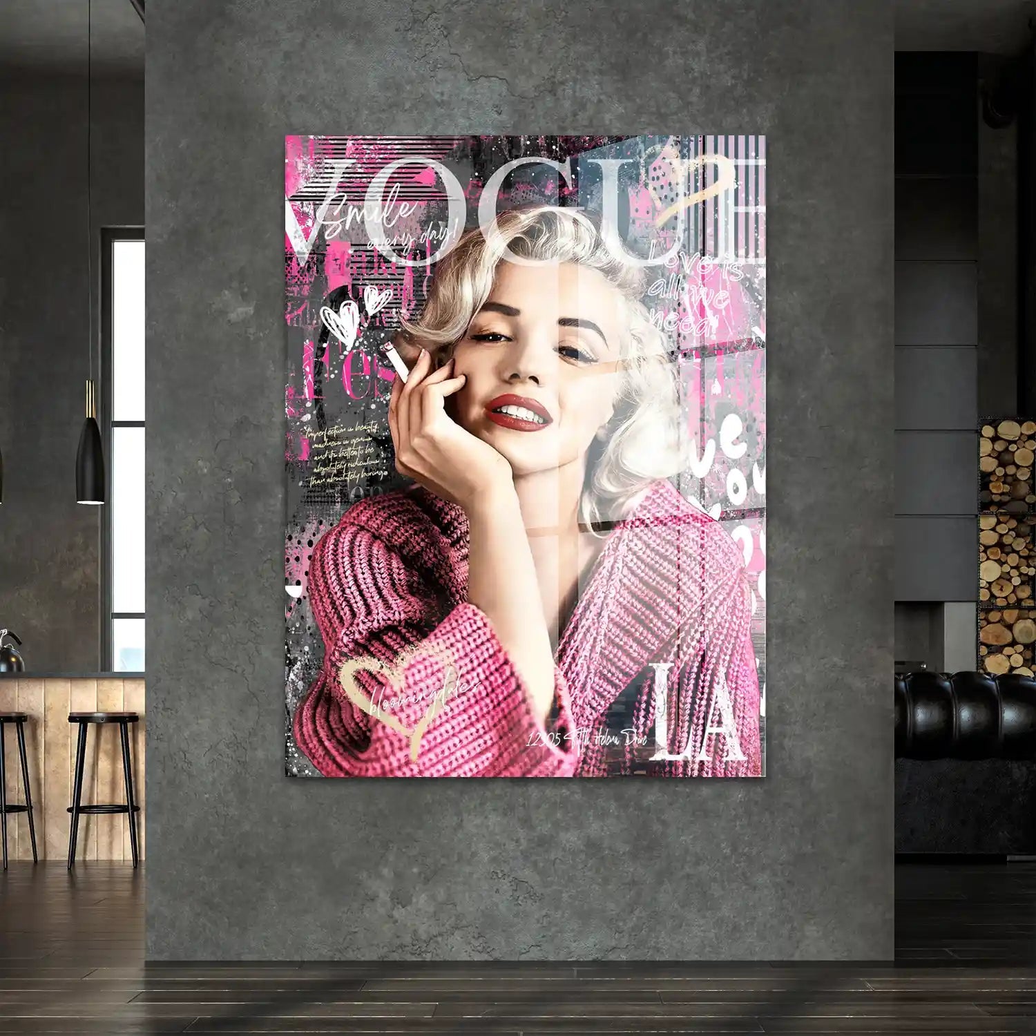 Pop Art Marilyn Monroe Vogue Acrylglas Bild INGALERIE