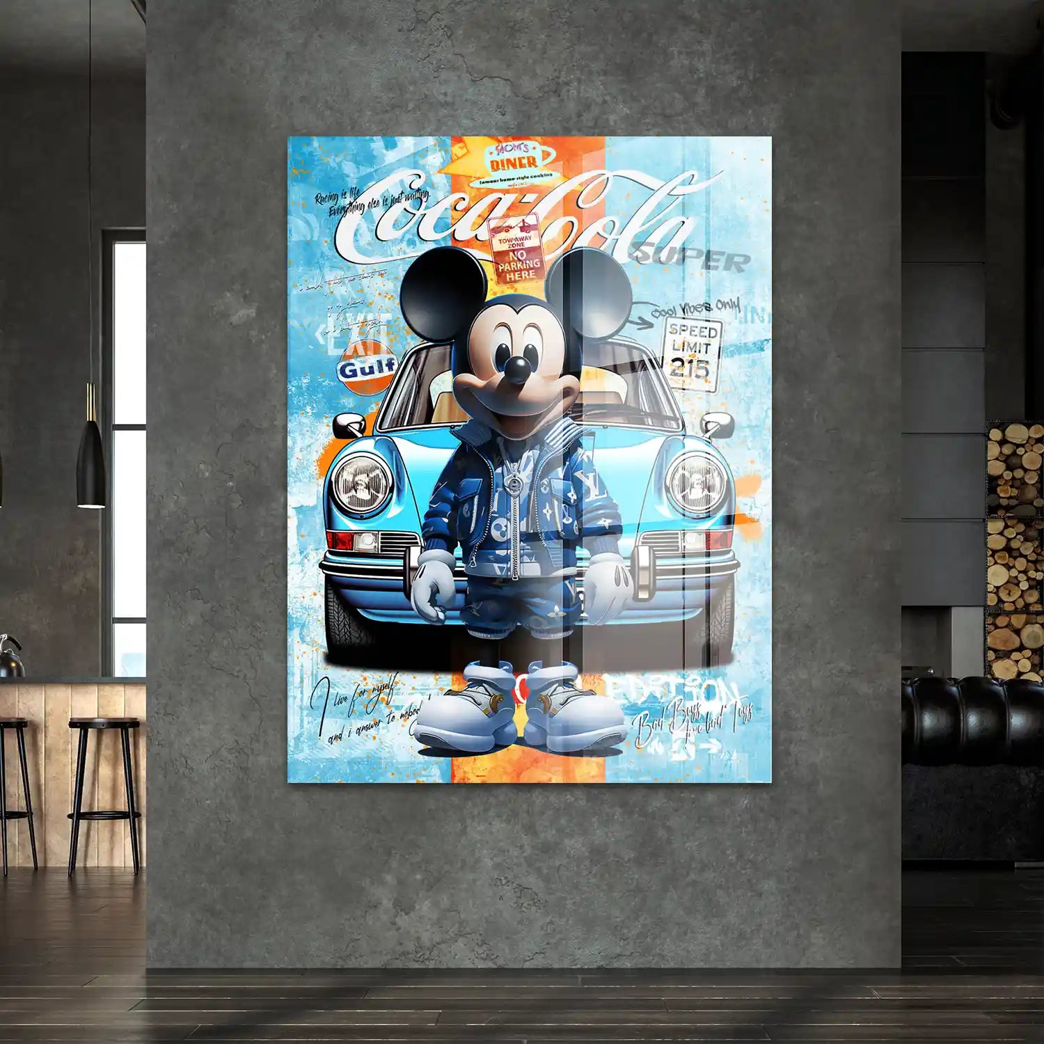 Micky Graffiti Style Acrylglas Bild INGALERIE