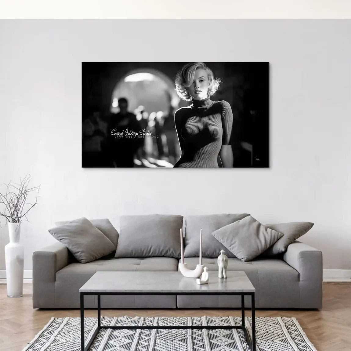 Marilyn Monroe Studio Alu Dibond Wandbild