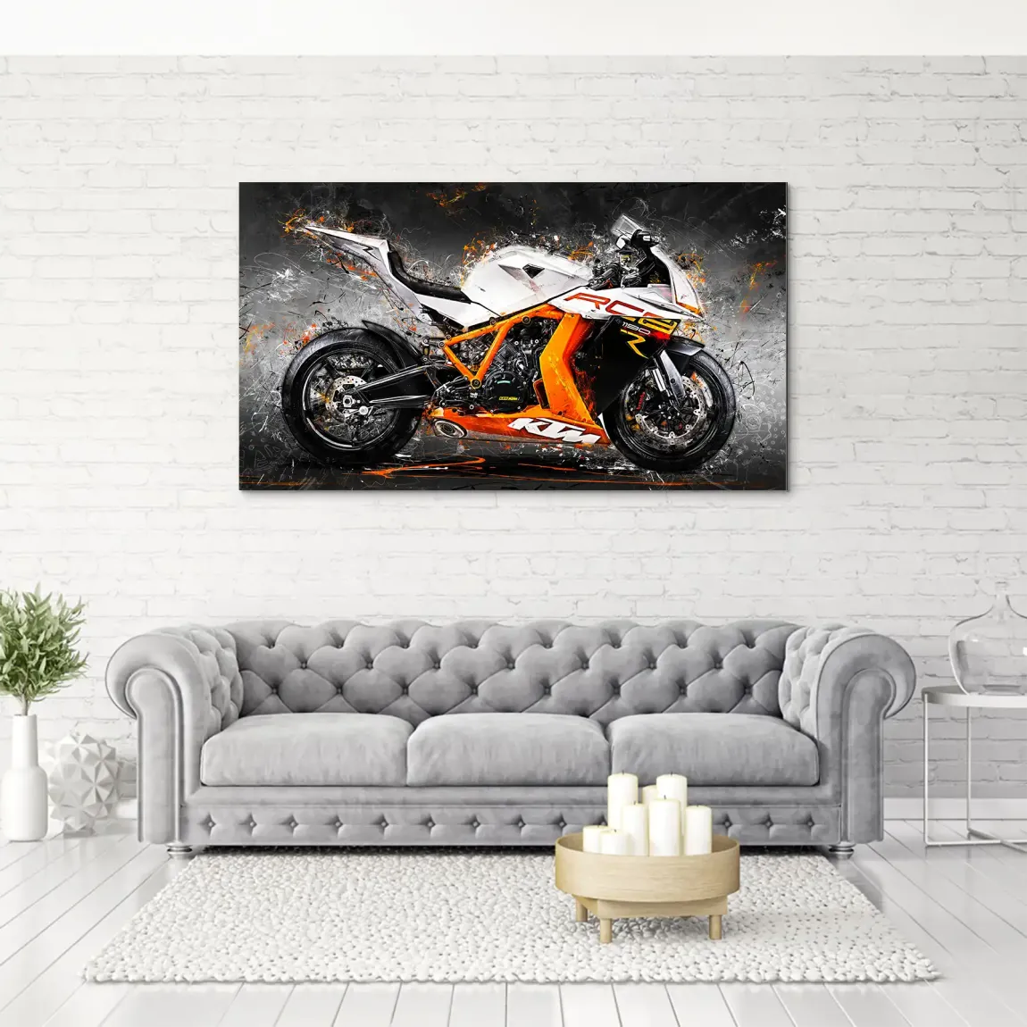 KTM RC8 Abstrakt Aludibond Bild