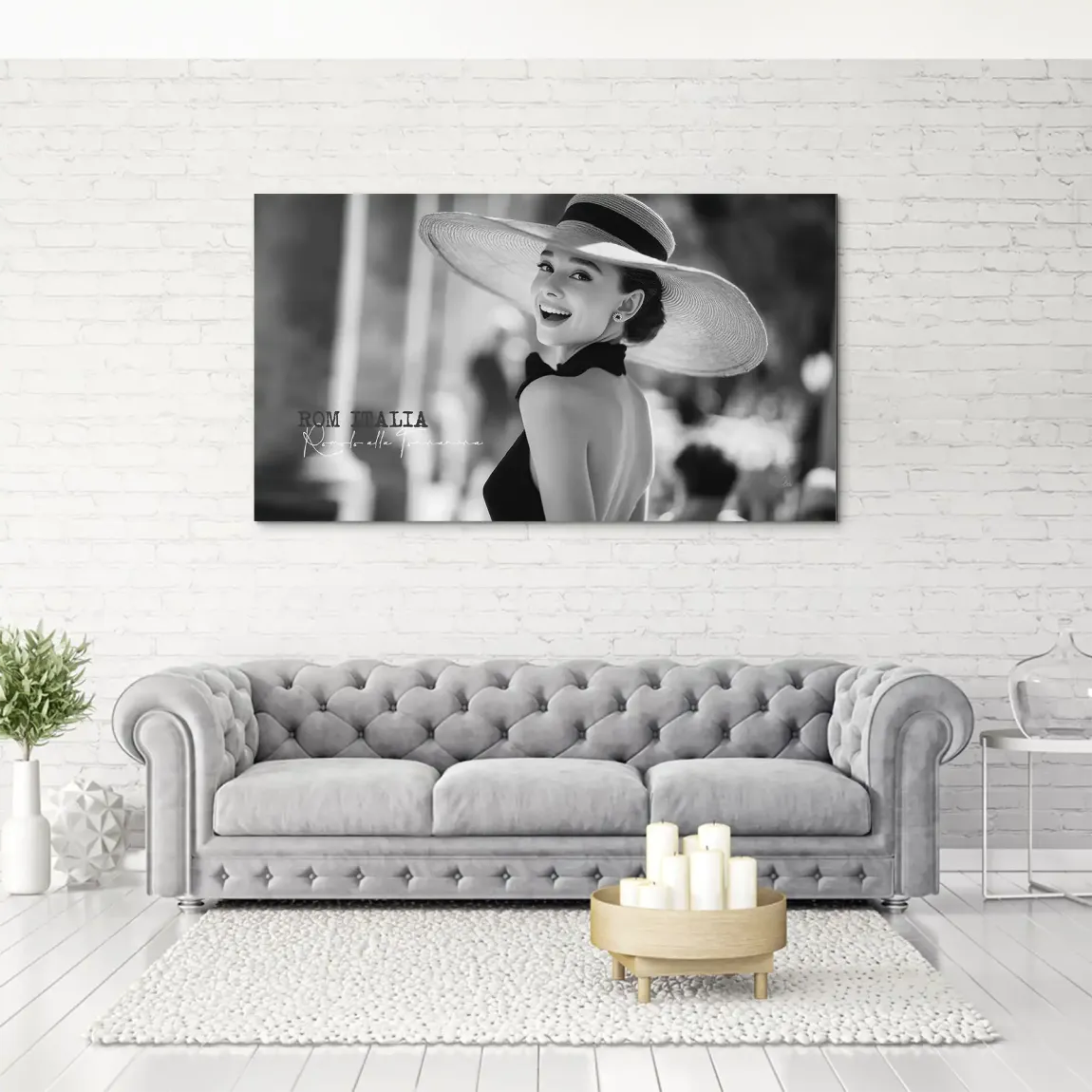 Audrey Hepburn Italia Aludibond Bild