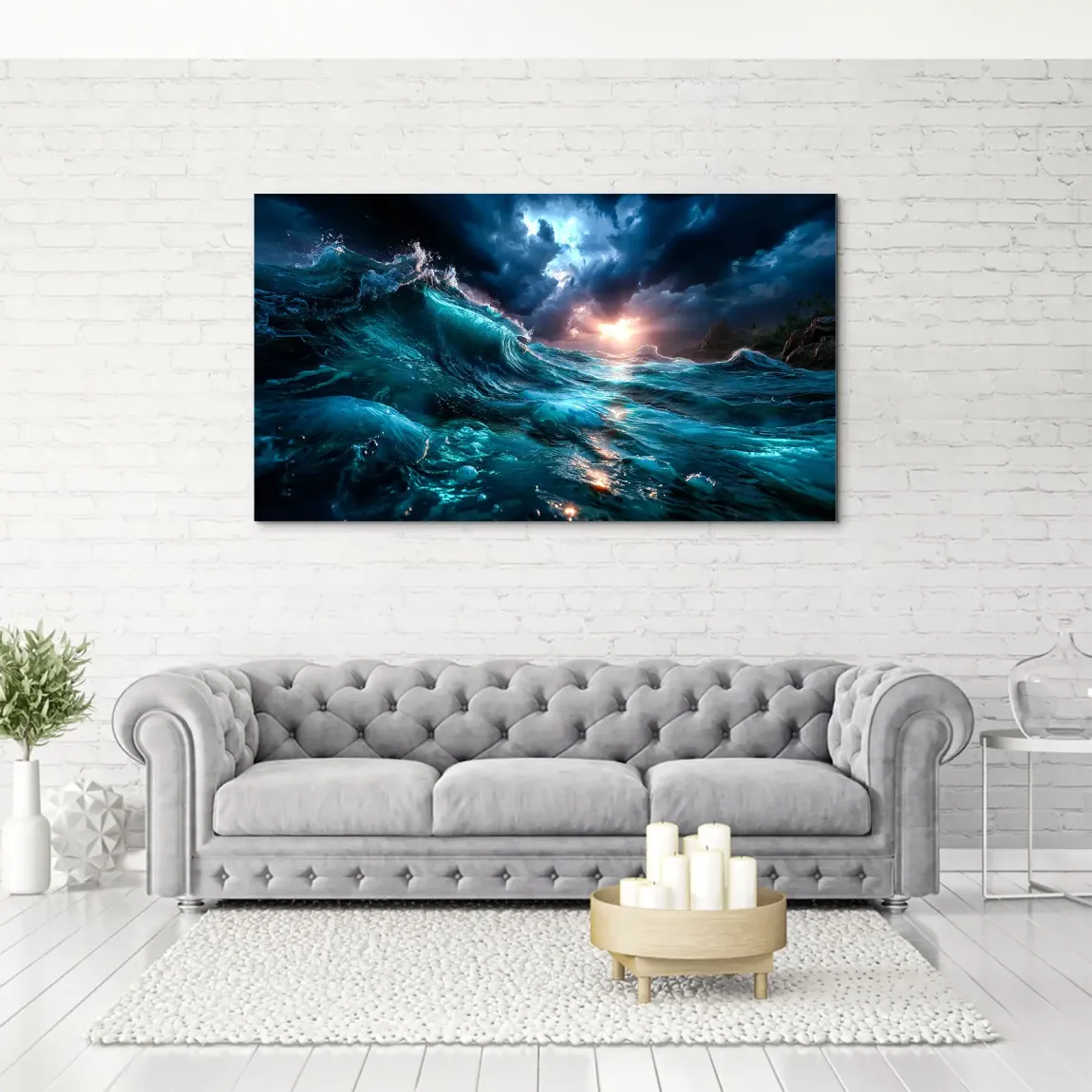 Wildes Meer Aludibond Bild