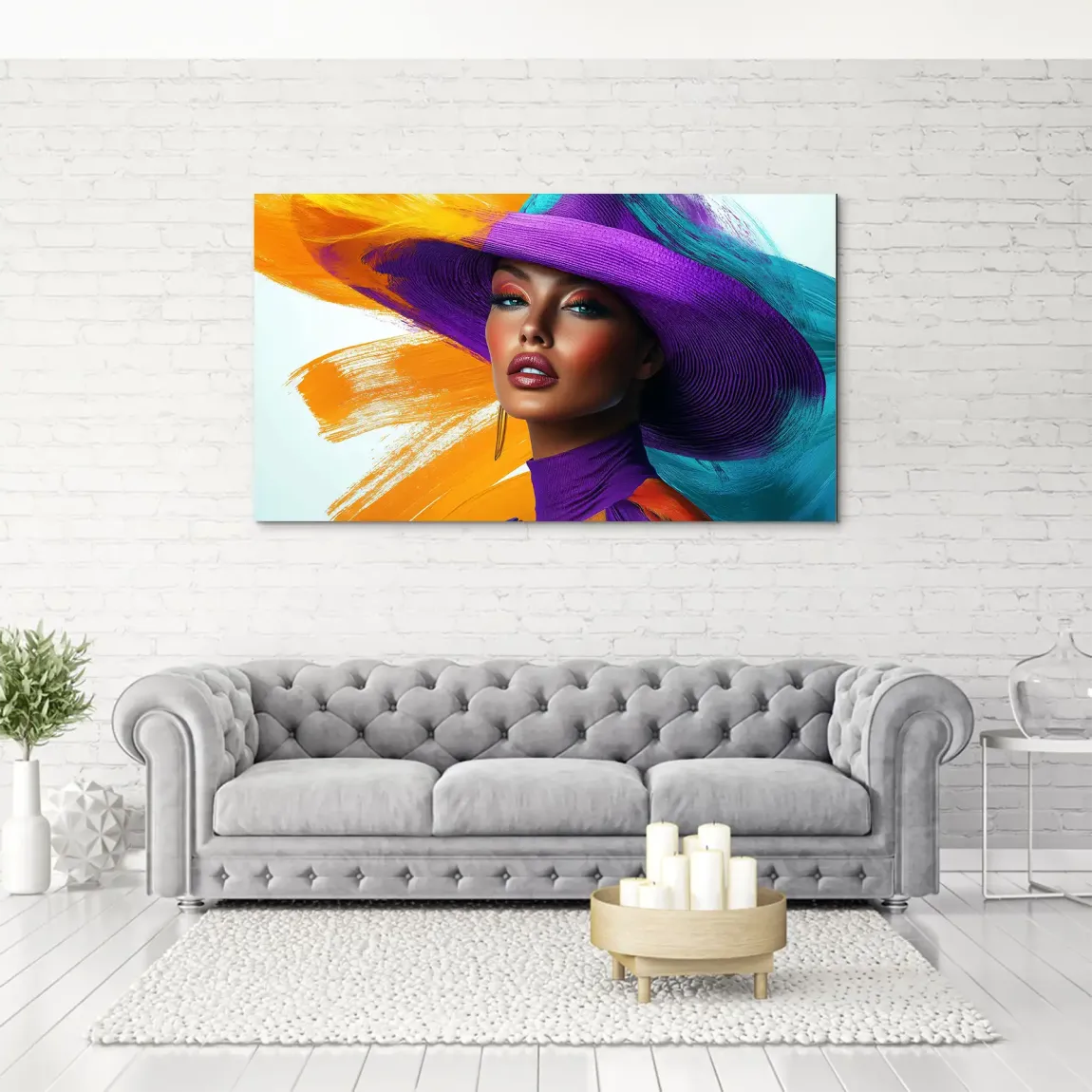 Vivid Fashion Color Art Aludibond Bild