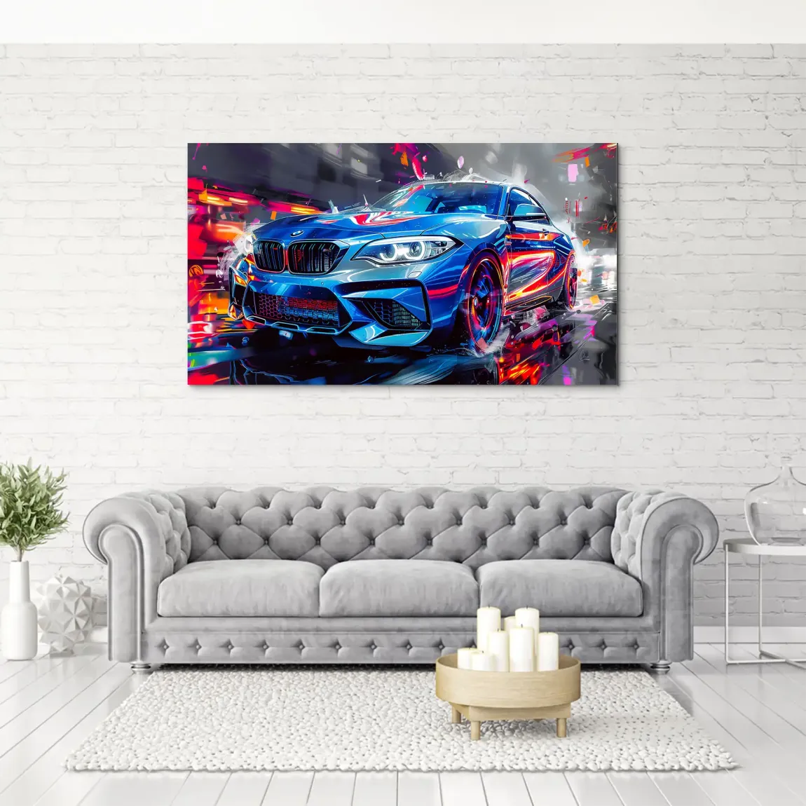 BMW M2 Abstrakt Vision Aludibond Bild