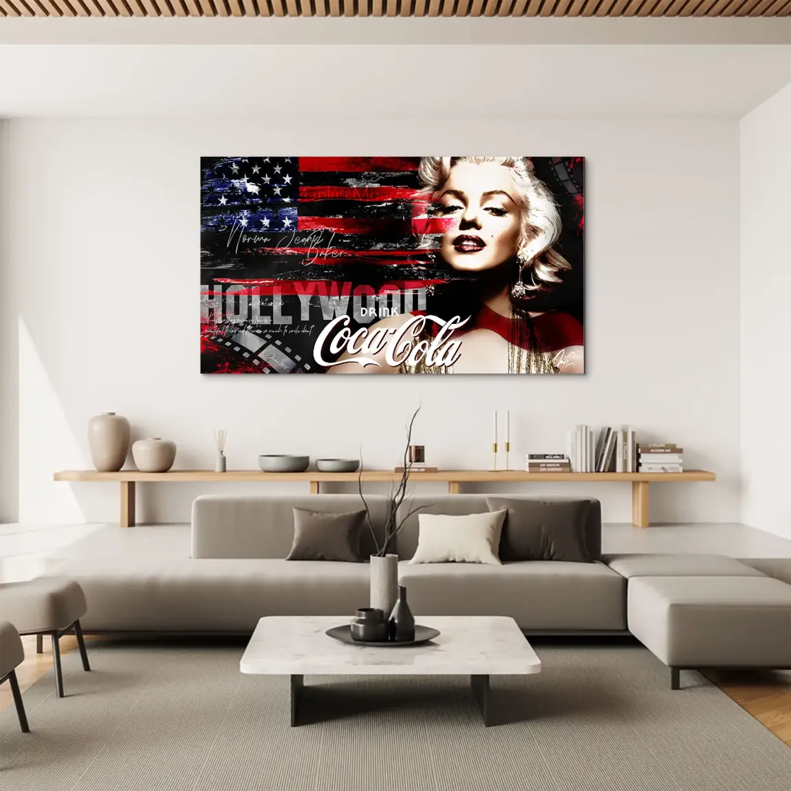 Marilyn Hollywood Glamour Aludibond Bild