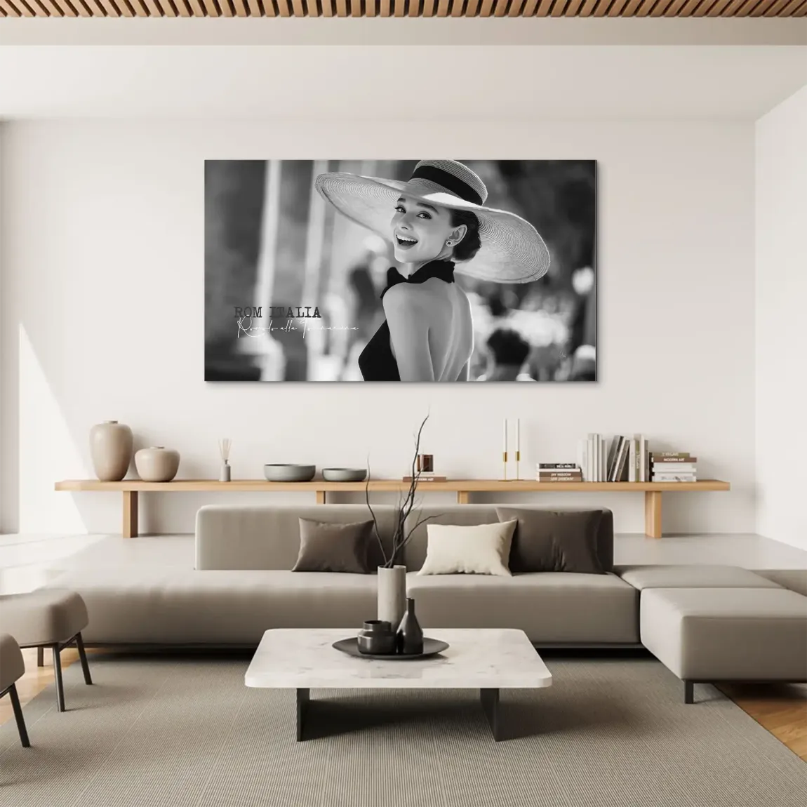 Audrey Hepburn Italia Aludibond Bild