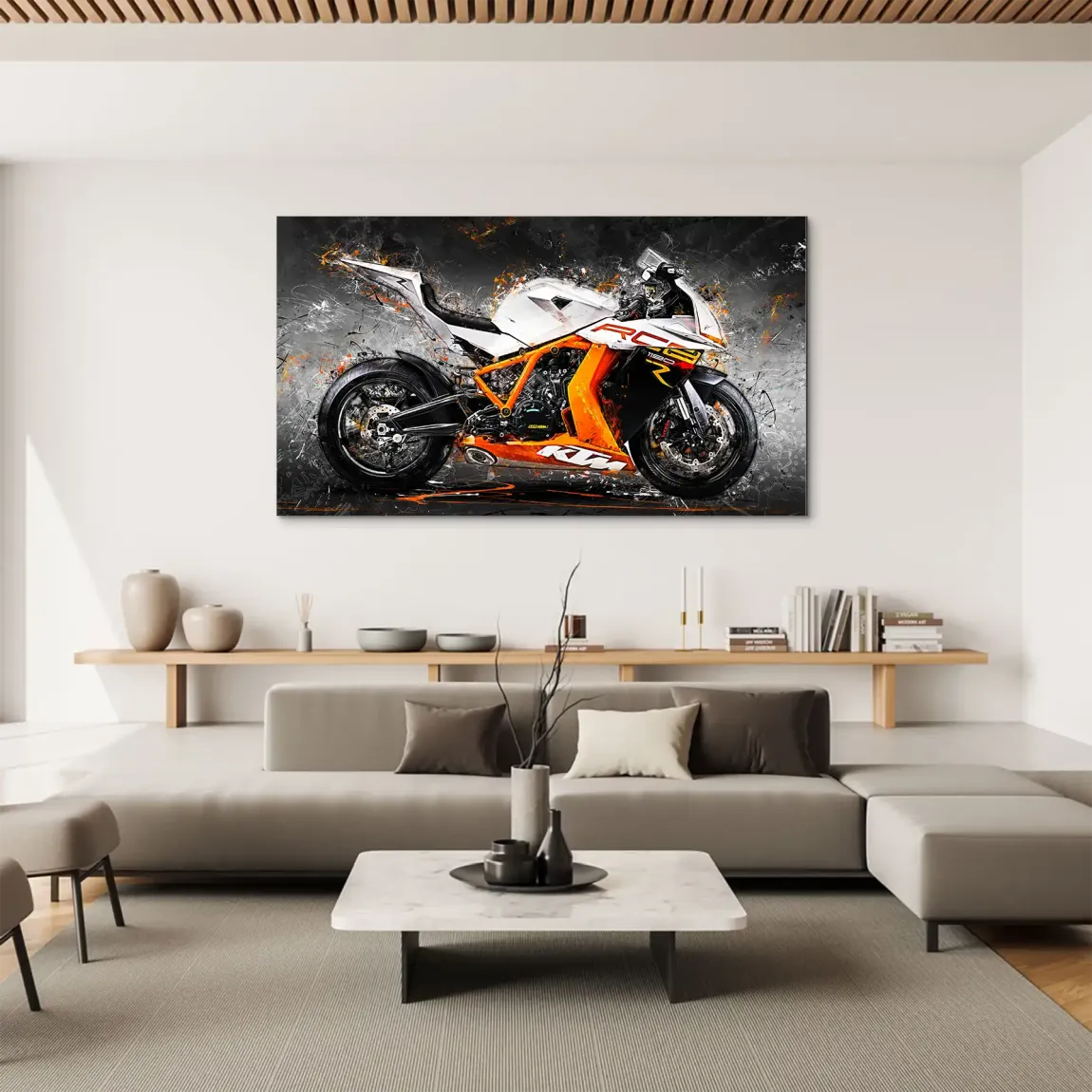 KTM RC8 Abstrakt Aludibond Bild
