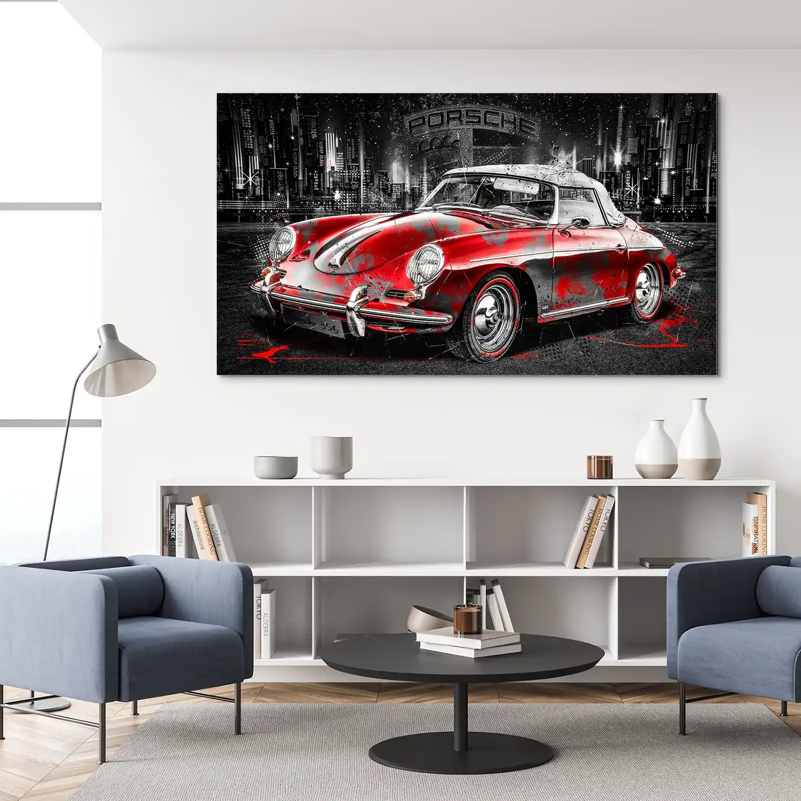 Porsche 356 Abstrakt Aludibond Bild INGALERIE