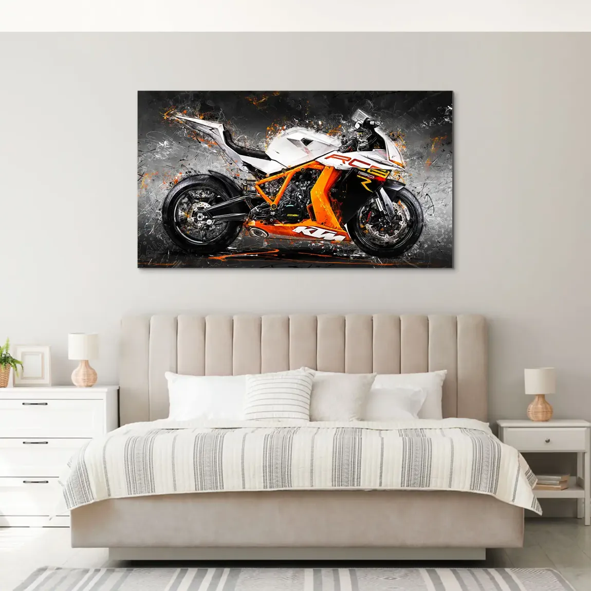 KTM RC8 Abstrakt Aludibond Bild