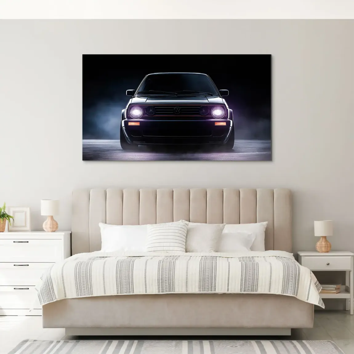 VW Golf Old School Aludibond Bild