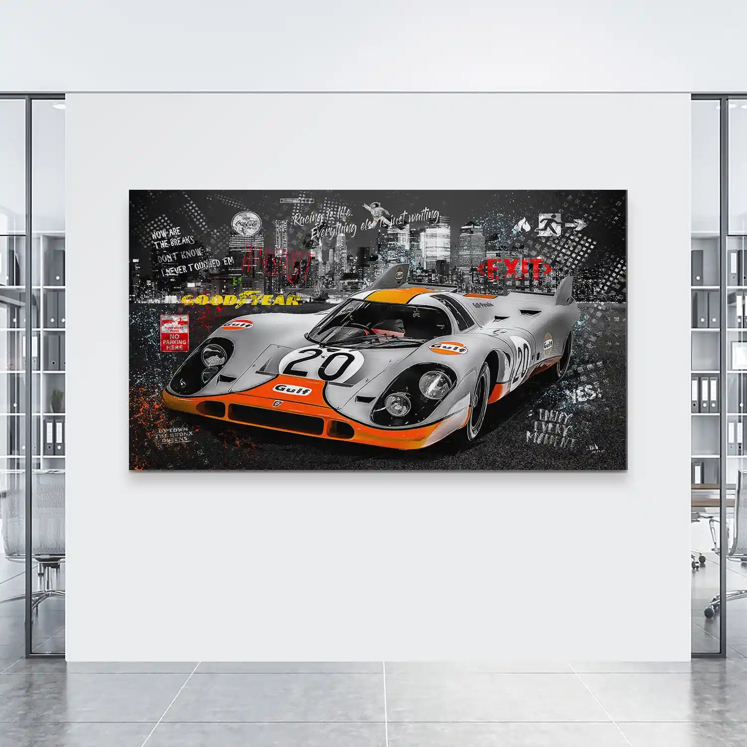 Porsche 917 Pop Art Style Aludibond Bild INGALERIE