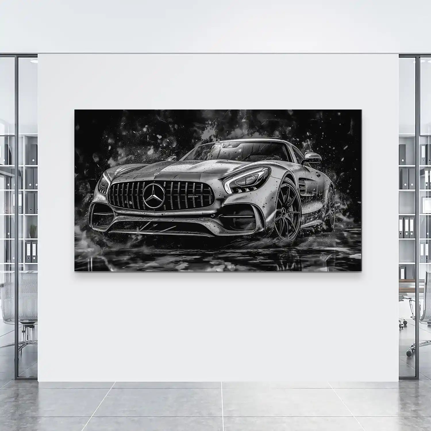 Mercedes AMG GT Dark Style Aludibond Bild INGALERIE