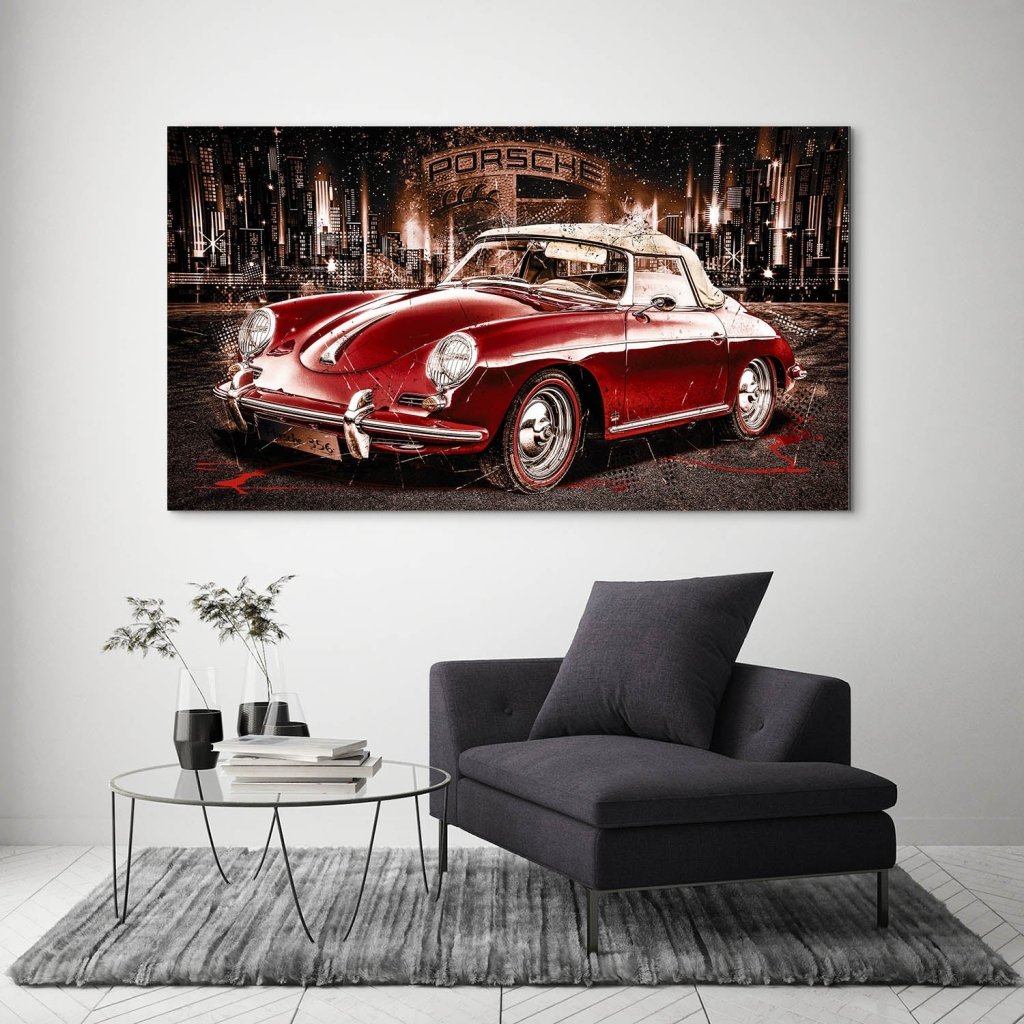 Porsche 356 Retro Aludibond Bild INGALERIE