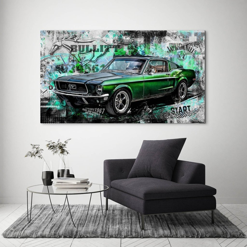 Ford Mustang Bullitt Style Aludibond Bild INGALERIE