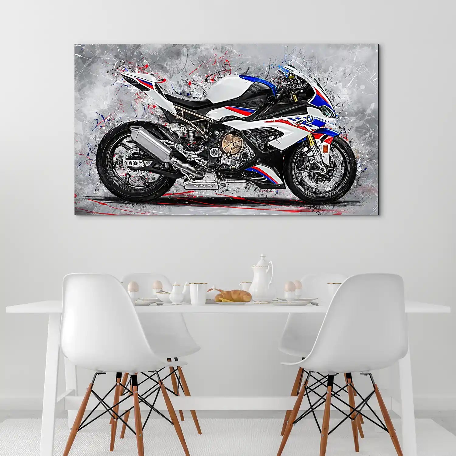 BMW S1000RR Abstrakt Style Aludibond Bild INGALERIE