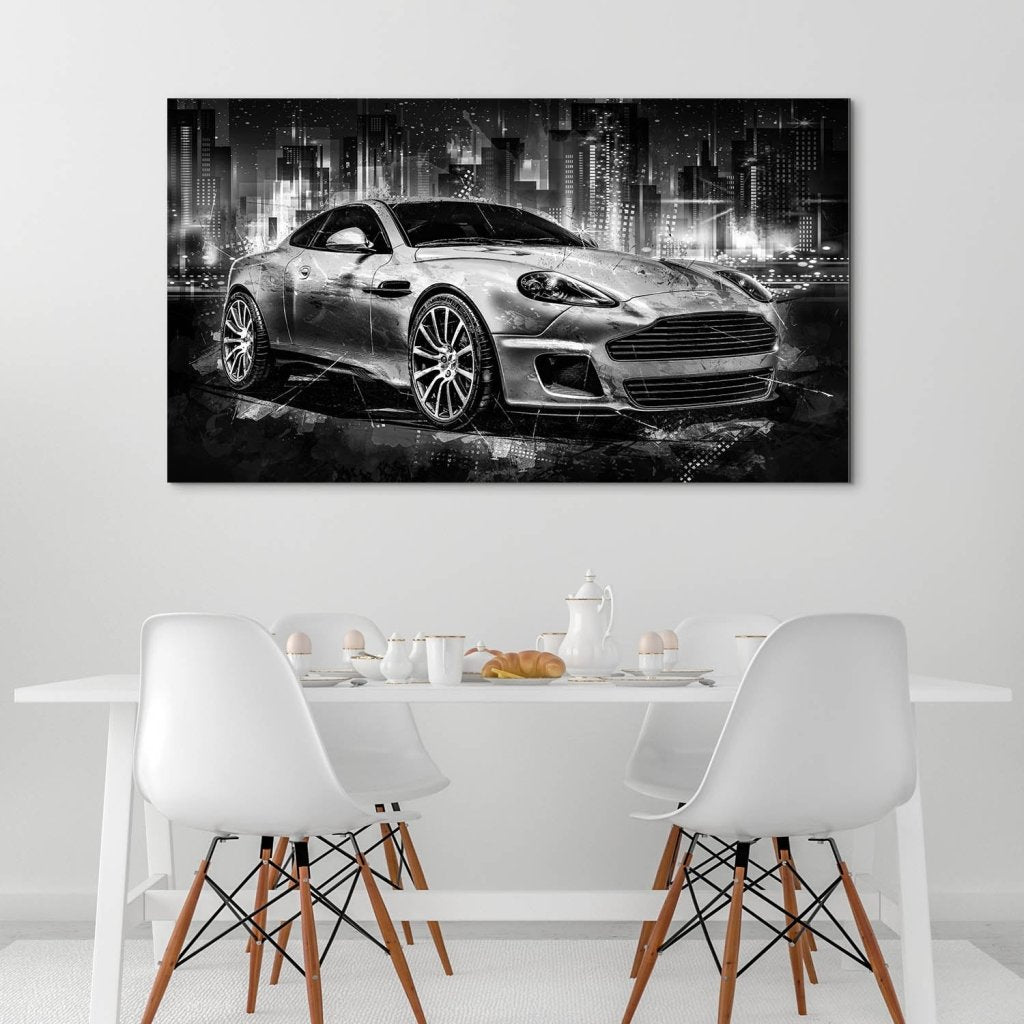 Aston Martin Abstrakt Dark Style Aludibond Bild INGALERIE