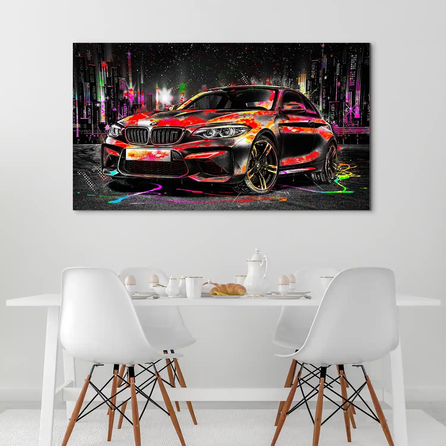 BMW M2 Pop Art Style Aludibond Bild INGALERIE