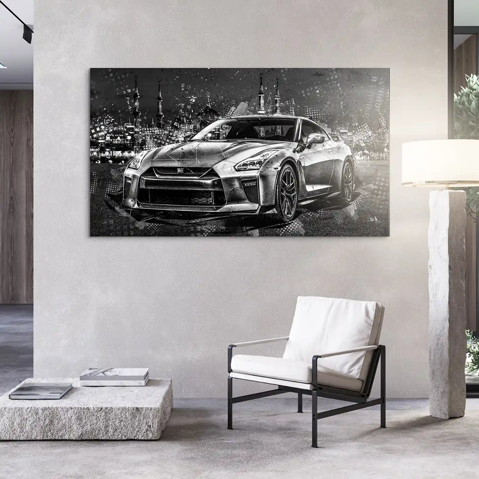 Nissan GT-R Abstrakt Style Aludibond Bild INGALERIE