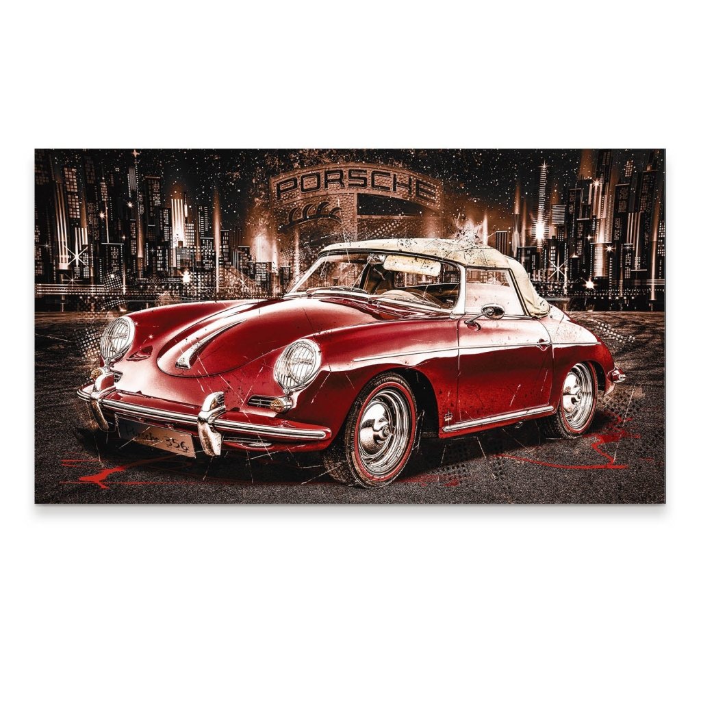 Porsche 356 Retro Aludibond Bild INGALERIE