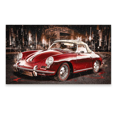 Porsche 356 Retro Aludibond Bild