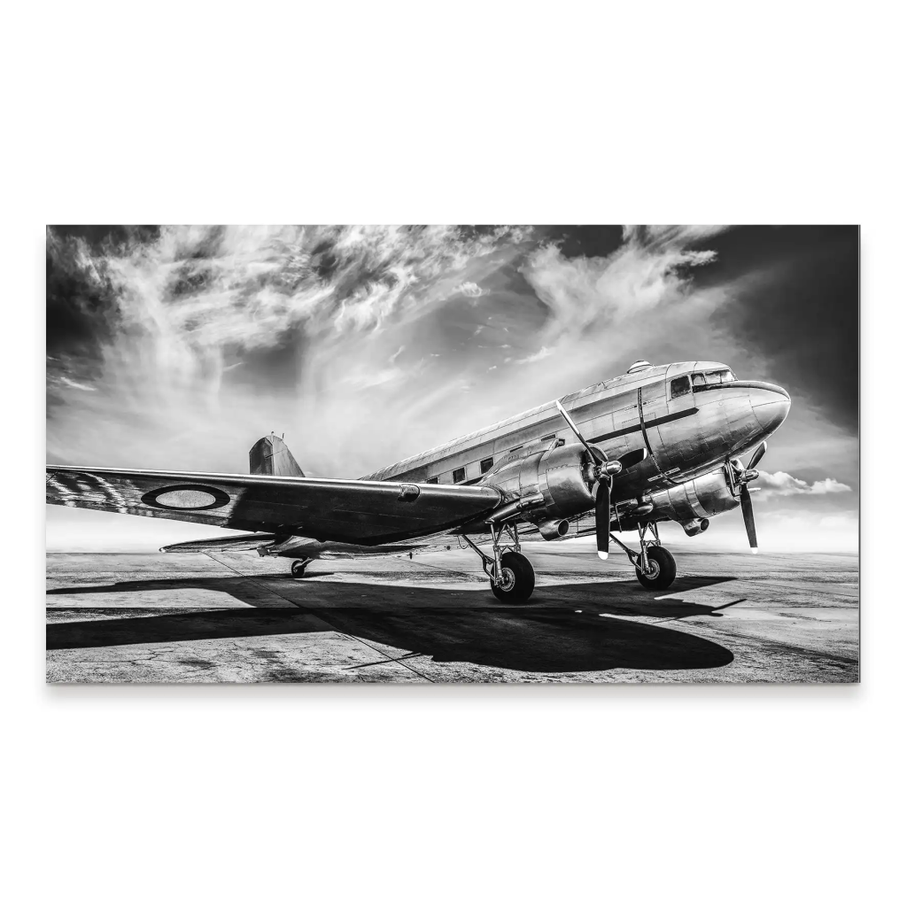 DC3 Vintage Flugzeug Aludibond Bild INGALERIE