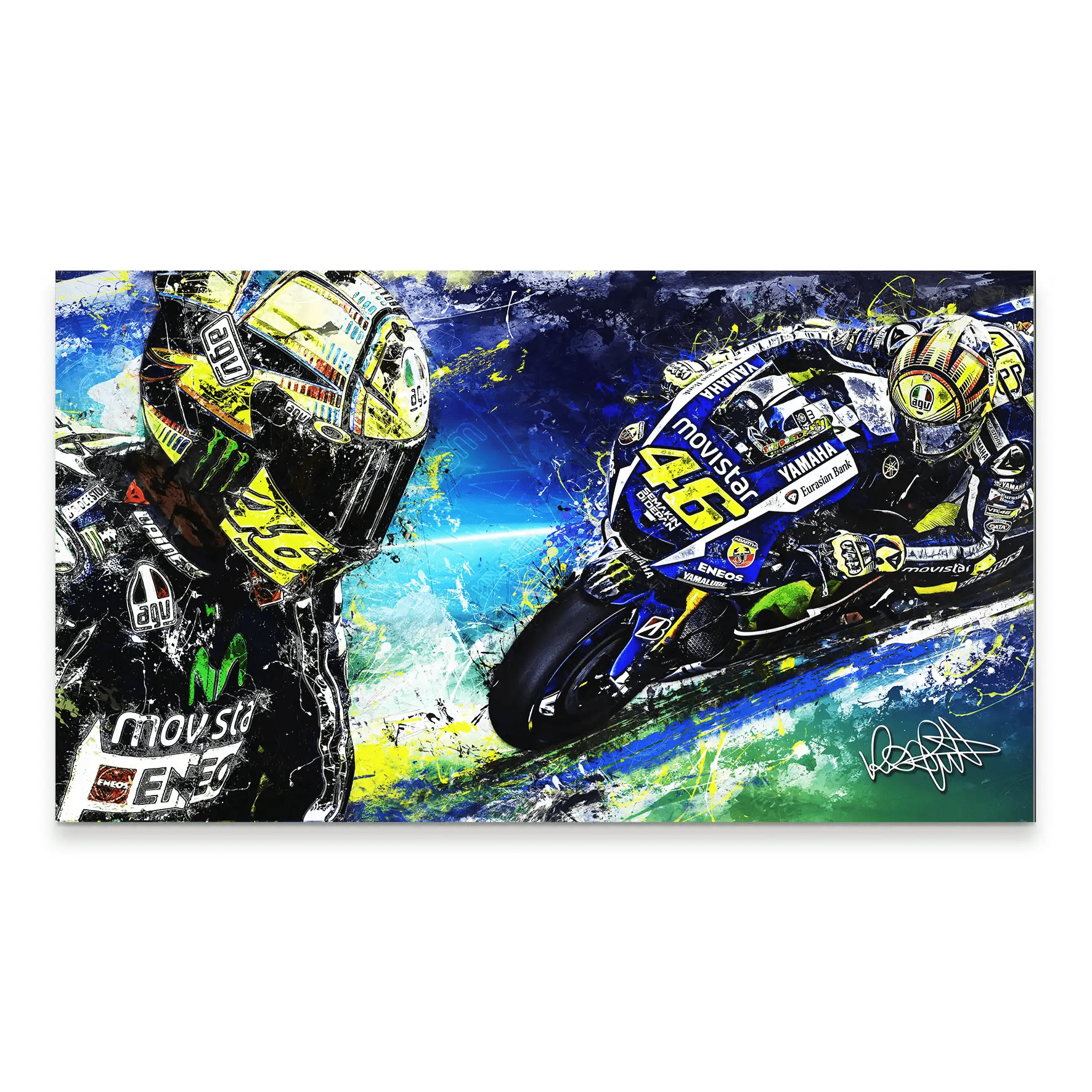 Rossi Moto Art Aludibond Bild INGALERiE