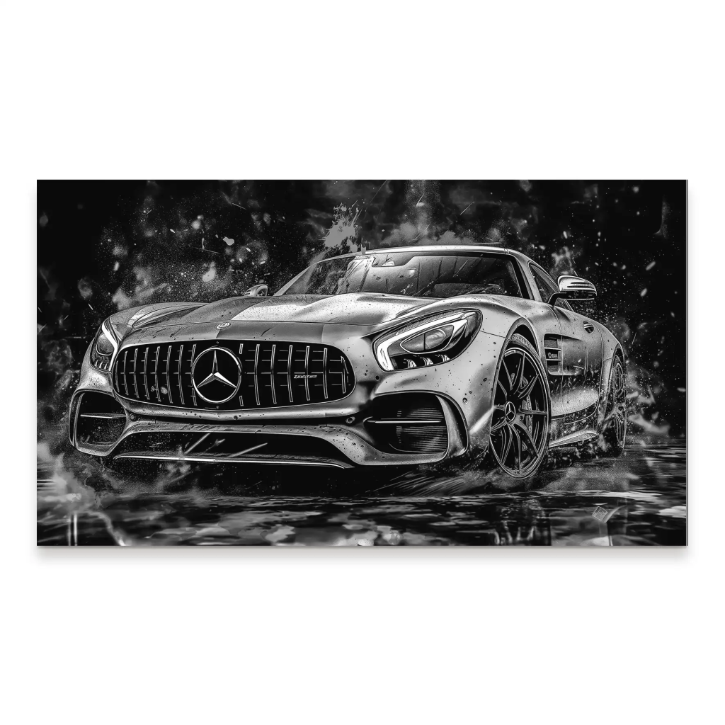 Mercedes AMG GT Dark Style Aludibond Bild INGALERIE