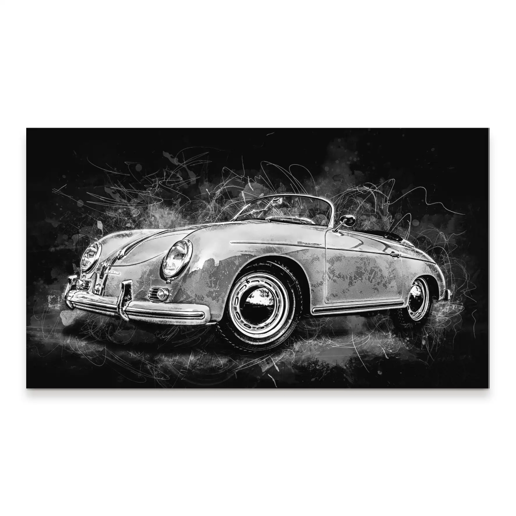 Porsche Speedster Black Style Aludibond Bild INGALERIE