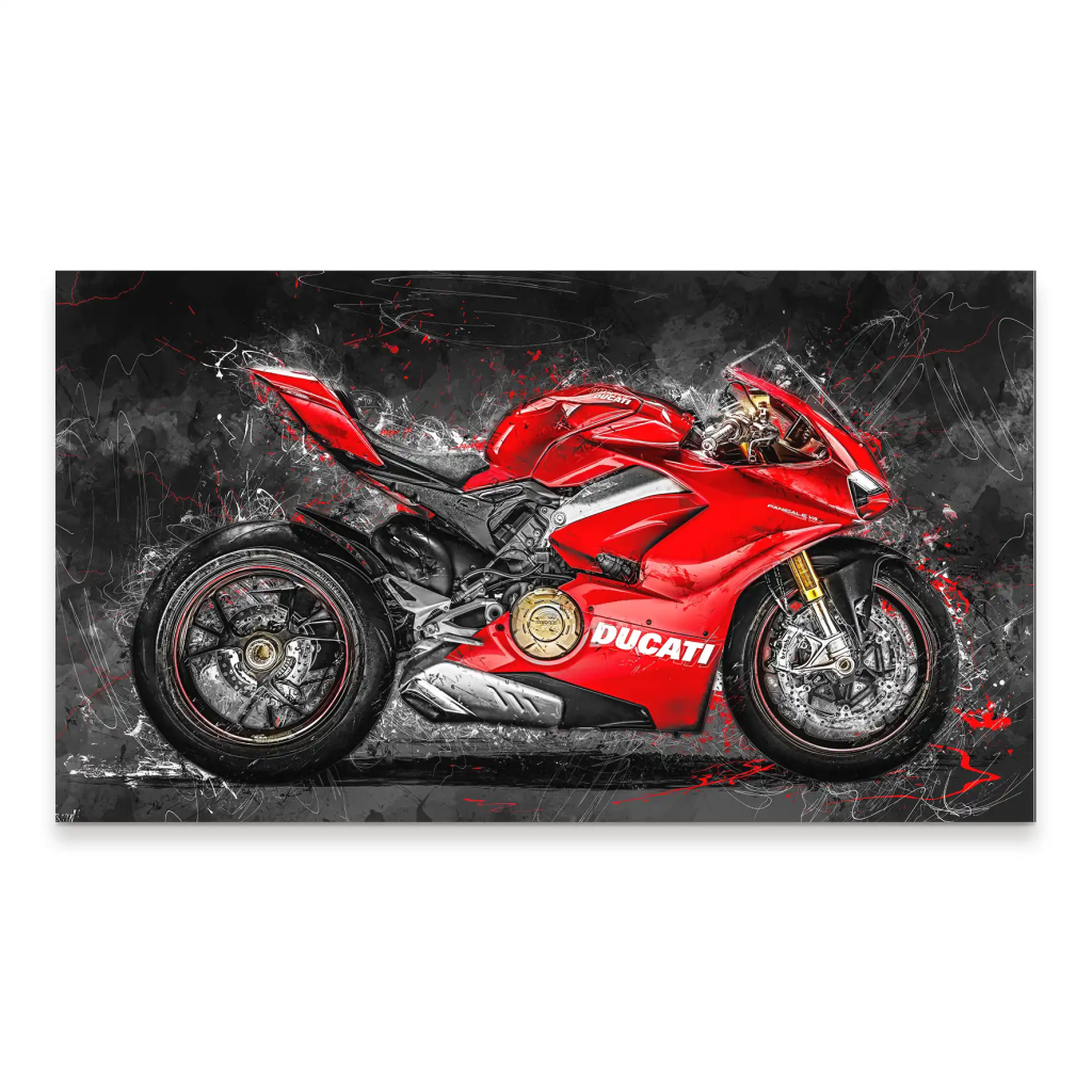 Ducati Panigale Abstrakt Aludibond Bild INGALERIE