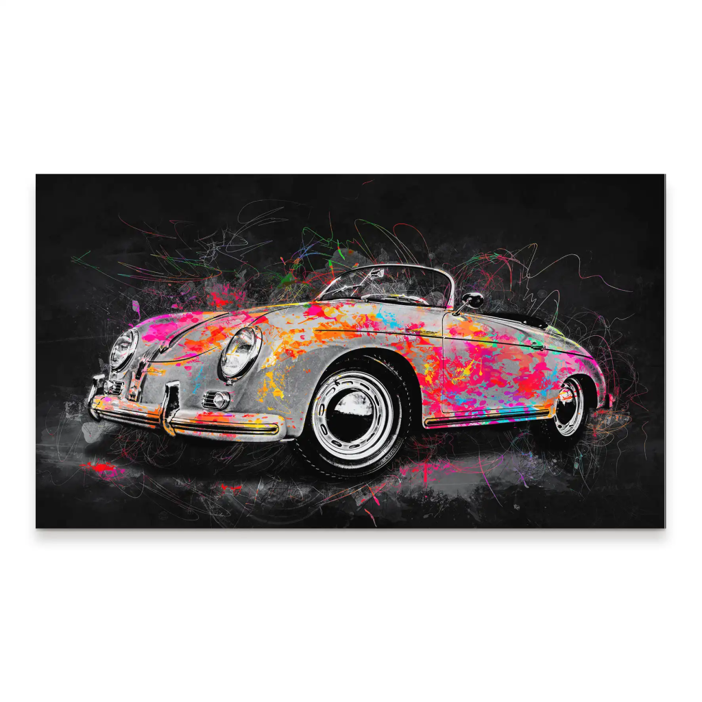 Porsche Speedster Pop Art Style Aludibond Bild INGALERIE