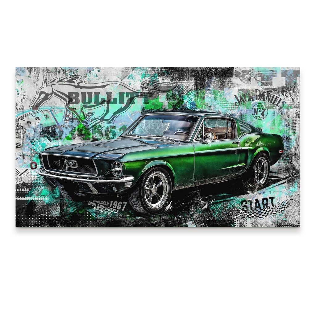 Ford Mustang Bullitt Style Aludibond Bild INGALERIE